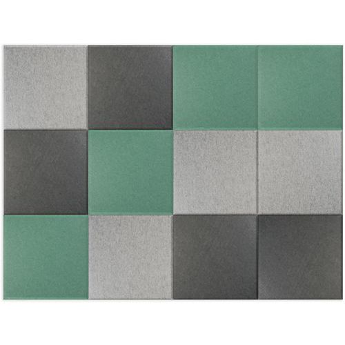 Kit Combiné 12 Dalles Feutre Pet Acoustique Vert Pétrole