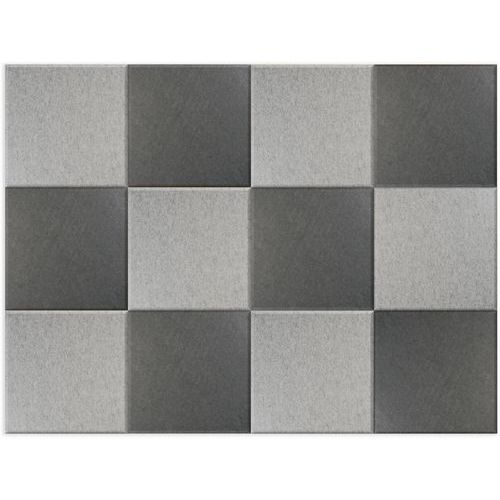 Kit Combiné 12 Dallesfeutre Pet Acoustique Gris-30x30 Cm