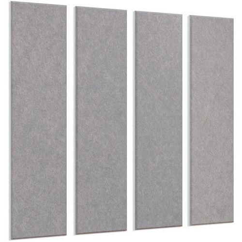 Jeu 4 Panneaux Muraux Acoustiques Feutre Pet Gris Clair