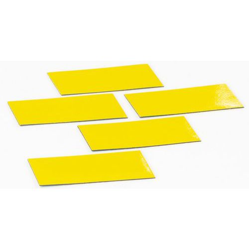 Jeu De 5 Symboles De Rectangle Jaunes-30x60 Mm