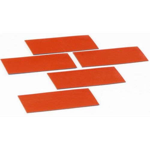 Jeu De 5 Symboles De Rectangle Rouges-30x60 Mm