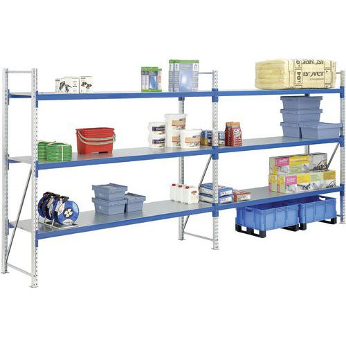 Bito - Rayonnage mi-lourd départ 2000x1350mm - 3 niveaux 400kg/tablette - Acier galvanisé robuste