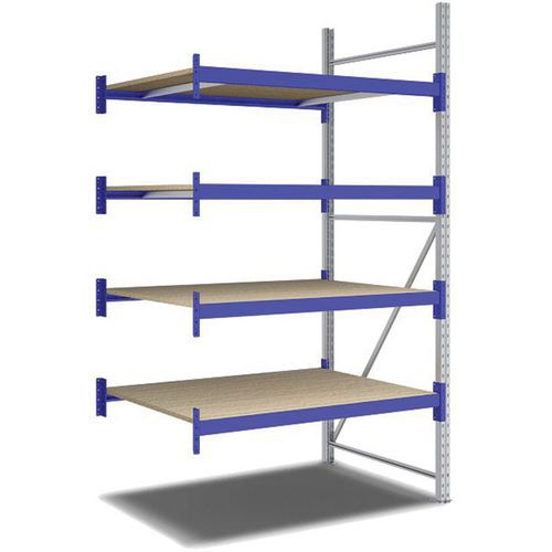 Kit Rayonnage Suivant 2500x1350x1100 Mm 4 Niveaux 1200 Kg