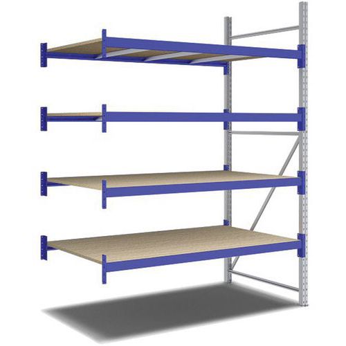 Kit Rayonnage Suivant 2500x1800x1100 Mm 4 Niveaux 2200 Kg