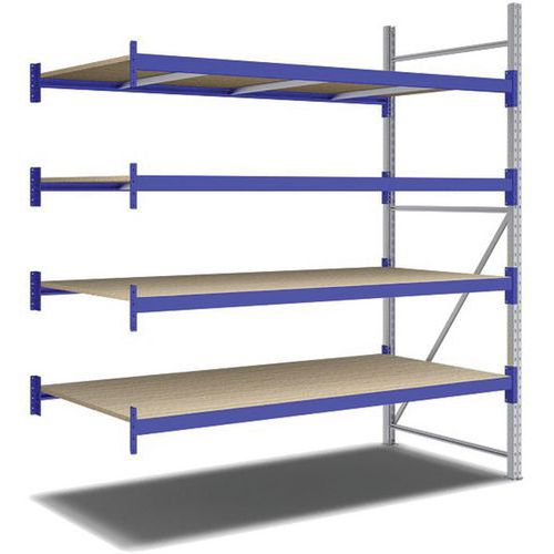 Kit Rayonnage Suivant 2500x2200x1100 Mm 4 Niveaux 2200 Kg