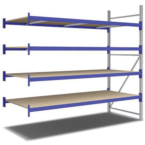 Kit Rayonnage Suivant 2500x2700x1100 Mm 4 Niveaux 2000 Kg