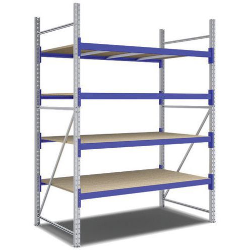 Kit Rayonnage Départ 2500x1800x1100 Mm 4 Niveaux 2200 Kg