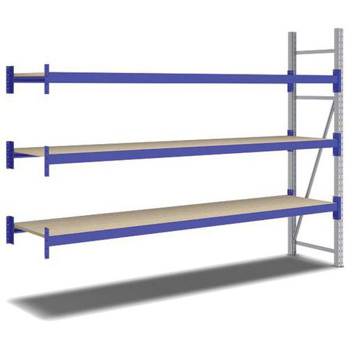 Kit Rayonnage Suivant 2000x2700x600 Mm 3 Niveaux 1650 Kg