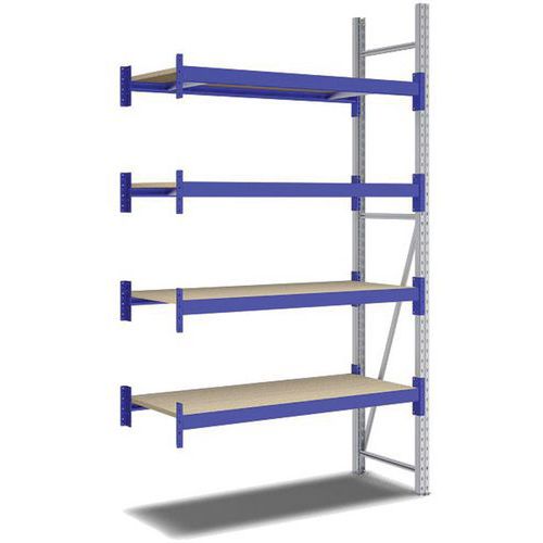 Kit Rayonnage Suivant 2500x1350x600 Mm 4 Niveaux 1600 Kg