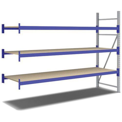 Kit Rayonnage Suivant 2000x2700x800 Mm 3 Niveaux 1500 Kg