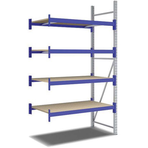 Kit Rayonnage Suivant 2500x1350x800 Mm 4 Niveaux 1600 Kg