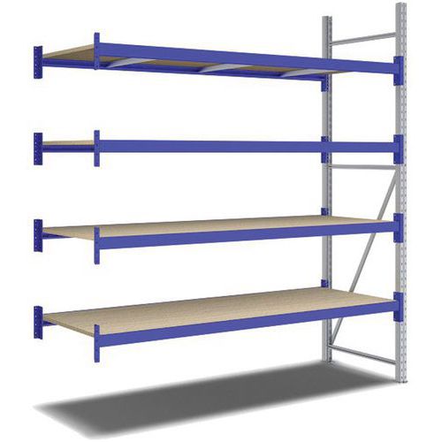 Kit Rayonnage Suivant 2500x2200x800 Mm 4 Niveaux 2200 Kg