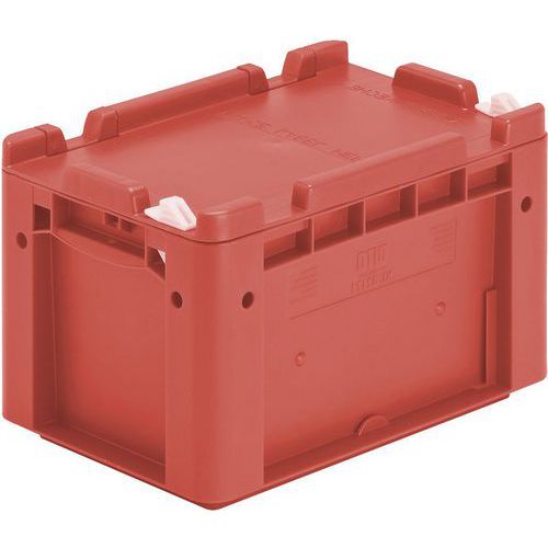 Bac Gerbables Avec Couvercle 188 Mm De Hauteur Rouge
