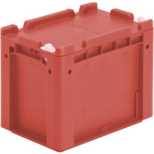 Bac Gerbables Avec Couvercle 300 Mm De Longueur Rouge