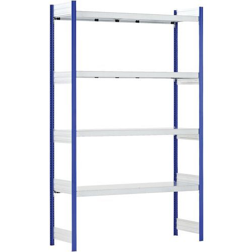 Rayonnage À Tablettes Large Métallique Bleu 624x2000 Mm