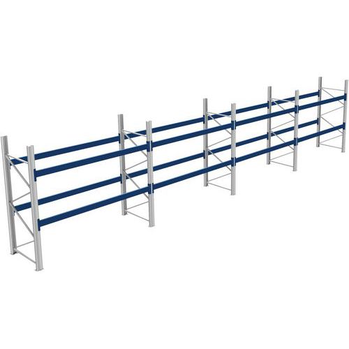 Rack 1 Départ + 3 Suivants Lxlxh 2700x11400x2500 600kg 2 Niv