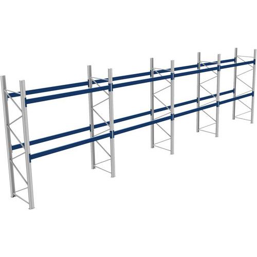 Rack 1 Départ + 3 Suivants Lxlxh 2700x11400x3500 600kg 2 Niv