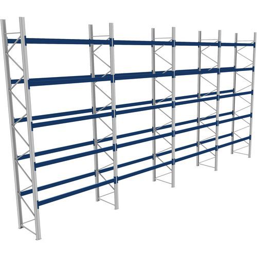 Rack 1 Départ + 3 Suivants Lxlxh 2700x11400x6000 600kg 5 Niv