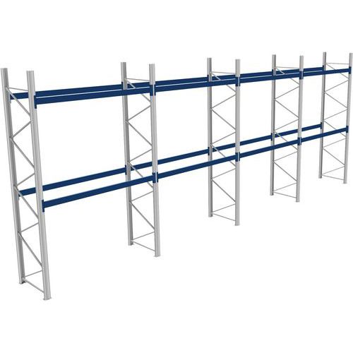 Rack 1 Départ + 3 Suivants Lxlxh 2700x11400x4500 800kg 2 Niv