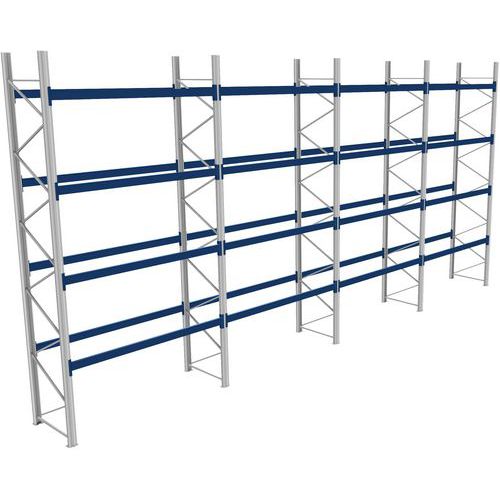 Rack 1 Départ + 3 Suivants Lxlxh 2700x11400x5500 800kg 4 Niv