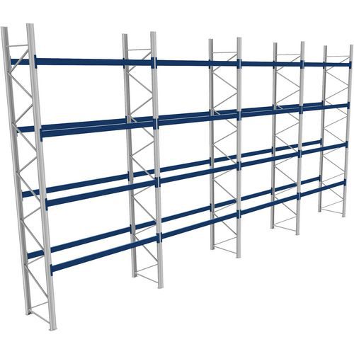 Rack 1 Départ + 3 Suivants Lxlxh 2700x11400x6000 800kg 4 Niv