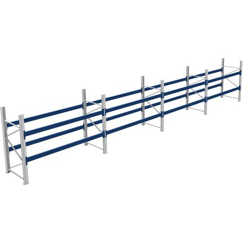 Rack 1 Départ + 3 Suivants Lxlxh 2700x11400x2000 1000kg 2 Niv