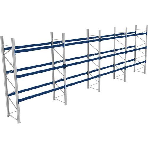 Rack 1 Départ + 3 Suivants Lxlxh 2700x11400x4000 1000kg 3 Niv