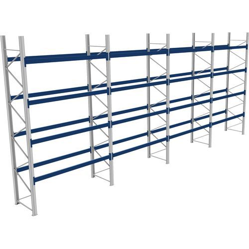 Rack 1 Départ + 3 Suivants Lxlxh 2700x11400x5000 1000kg 4 Niv