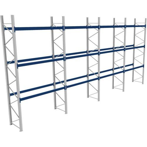 Rack 1 Départ + 3 Suivants Lxlxh 2700x11400x5500 1000kg 3 Niv