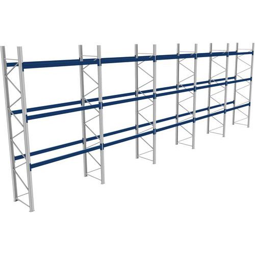 Rack 1 Départ + 4 Suivants Lxlxh 2700x14300x5000 1000kg 3 Niv