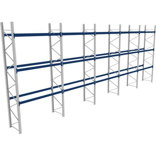 Rack 1 Départ + 4 Suivants Lxlxh 2700x14300x5500 1000kg 3 Niv