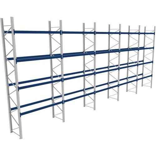 Rack 1 Départ + 4 Suivants Lxlxh 2700x14300x6000 1000kg 4 Niv