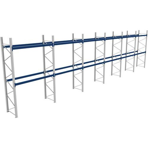 Rack 1 Départ + 5 Suivants Lxlxh 2700x17100x4500 600kg 2 Niv