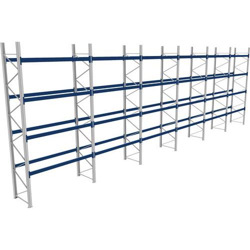 Rack 1 Départ + 5 Suivants Lxlxh 2700x17100x5500 600kg 4 Niv