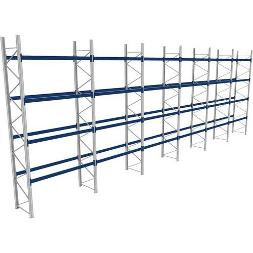 Rack 1 Départ + 5 Suivants Lxlxh 2700x17100x6000 600kg 4 Niv