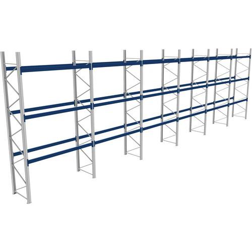 Rack 1 Départ + 5 Suivants Lxlxh 2700x17100x5000 800kg 3 Niv