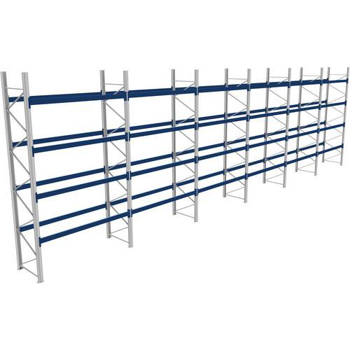 Rack 1 Départ + 5 Suivants Lxlxh 2700x17100x5000 800kg 4 Niv