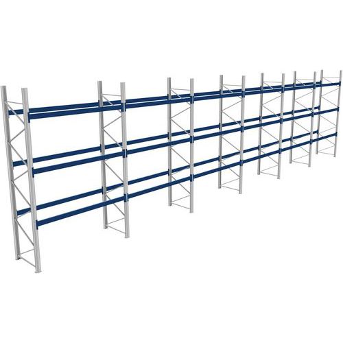 Rack 1 Départ + 5 Suivants Lxlxh 2700x17100x4500 1000kg 3 Niv