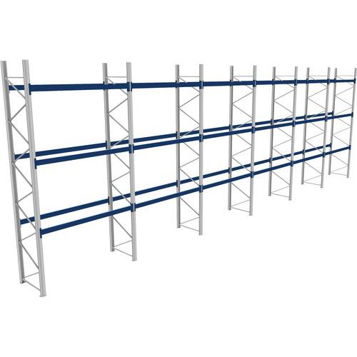 Rack 1 Départ + 5 Suivants Lxlxh 2700x17100x5500 1000kg 3 Niv