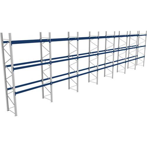 Rack 1 Départ + 6 Suivants Lxlxh 2700x19900x5000 600kg 3 Niv