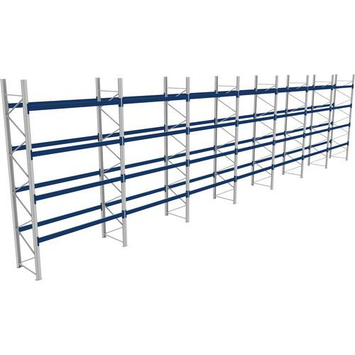 Rack 1 Départ + 6 Suivants Lxlxh 2700x19900x5000 600kg 4 Niv