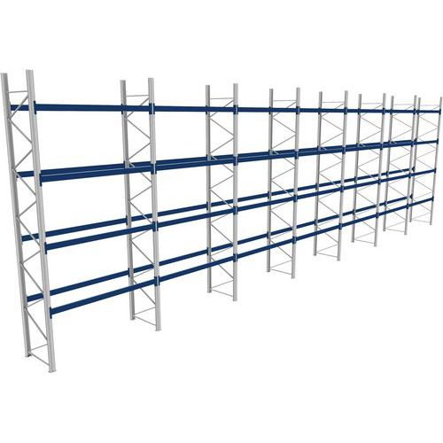 Rack 1 Départ + 6 Suivants Lxlxh 2700x19900x6000 600kg 4 Niv