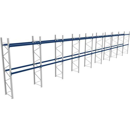 Rack 1 Départ + 8 Suivants Lxlxh 2700x25500x4500 600kg 2 Niv