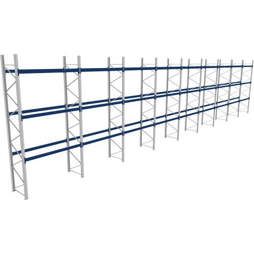 Rack 1 Départ + 8 Suivants Lxlxh 2700x25500x5500 800kg 3 Niv