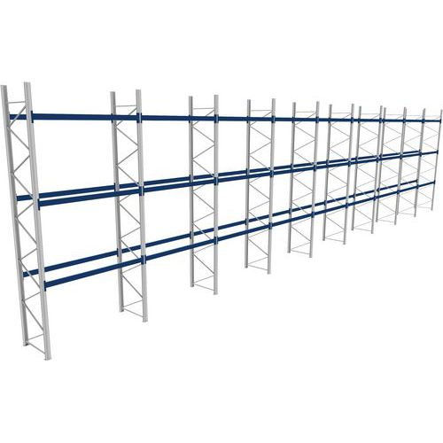 Rack 1 Départ + 8 Suivants Lxlxh 2700x25500x6000 800kg 3 Niv