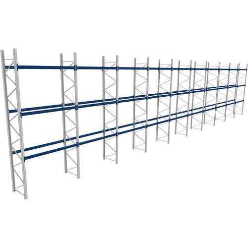 Rack 1 Départ + 9 Suivants Lxlxh 2700x28400x6000 600kg 3 Niv