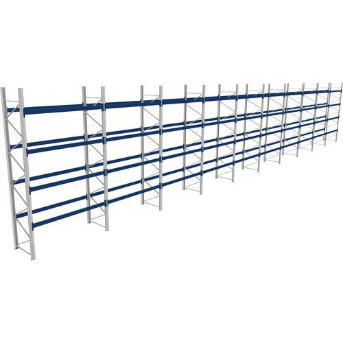 Rack 1 Départ + 9 Suivants Lxlxh 2700x28400x5000 800kg 4 Niv