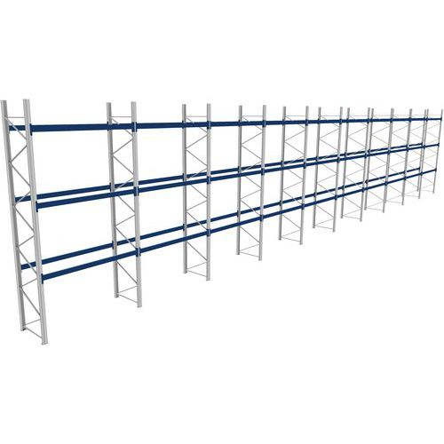 Rack 1 Départ + 9 Suivants Lxlxh 2700x28400x5500 1000kg 3 Niv