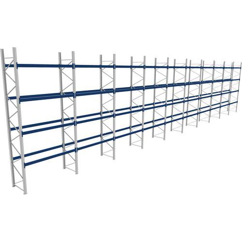 Rack 1 Départ + 9 Suivants Lxlxh 2700x28400x6000 1000kg 4 Niv