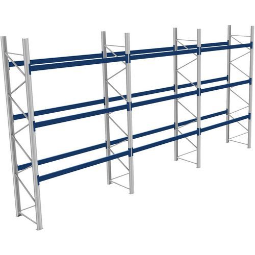 Rack 1 Départ + 2 Suivants Lxlxh 2700x8600x4500 600kg 3 Niv